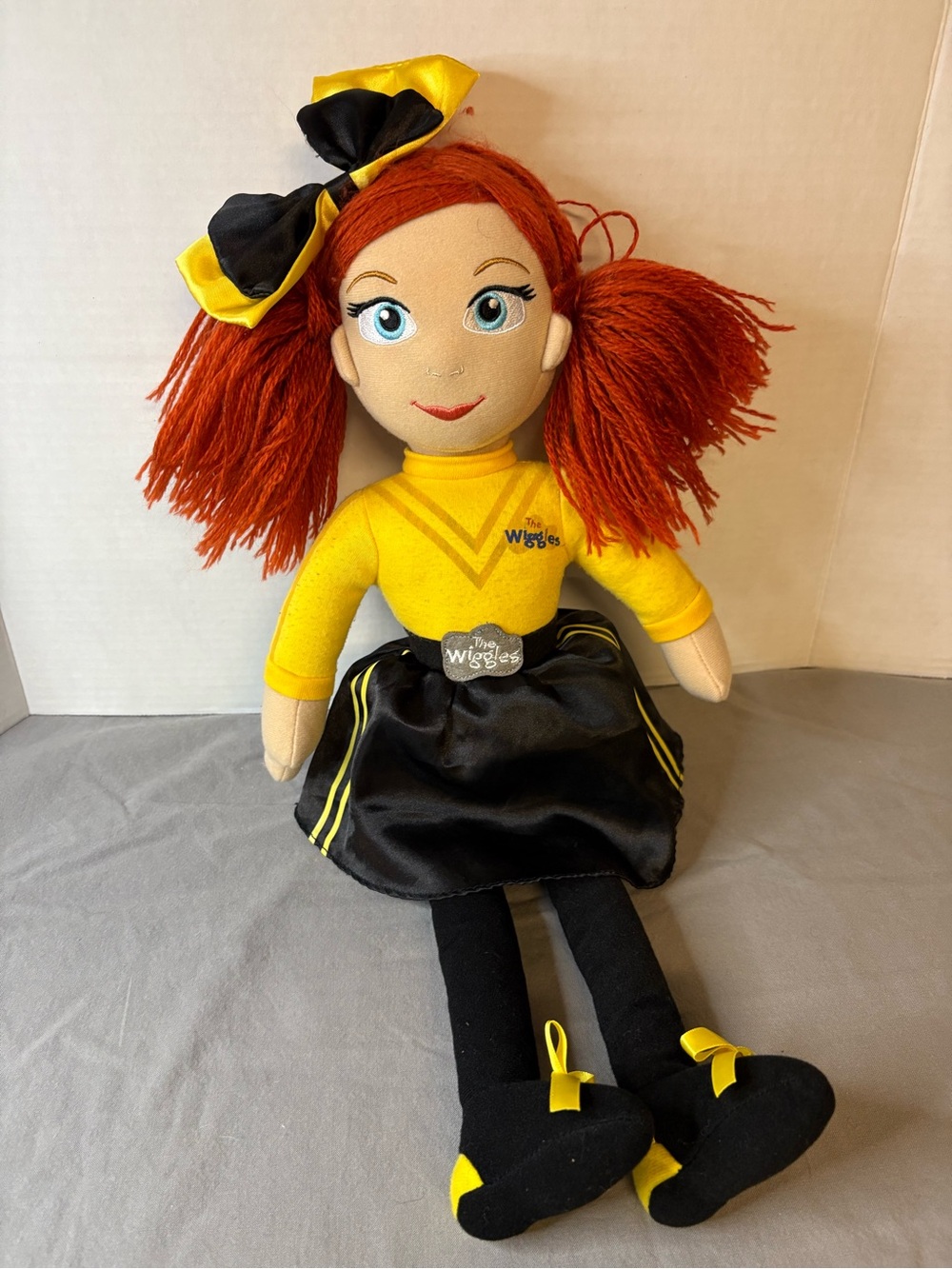 The Wiggles Emma Plush Doll with Red Hair and Black Outfit